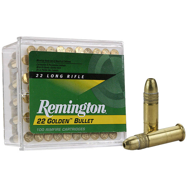 Remington 22LR Golden Bullet Hv 36GR HP 100RD/BX – 21278