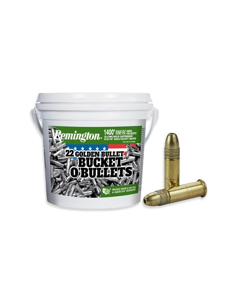 Remington 22 LR 36GR HP PER/1400 Rd Bucket – 21231 product image