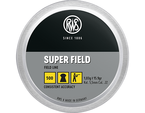 RWS Super Field .22 Cal 15.9gr Pellets – 500 Count