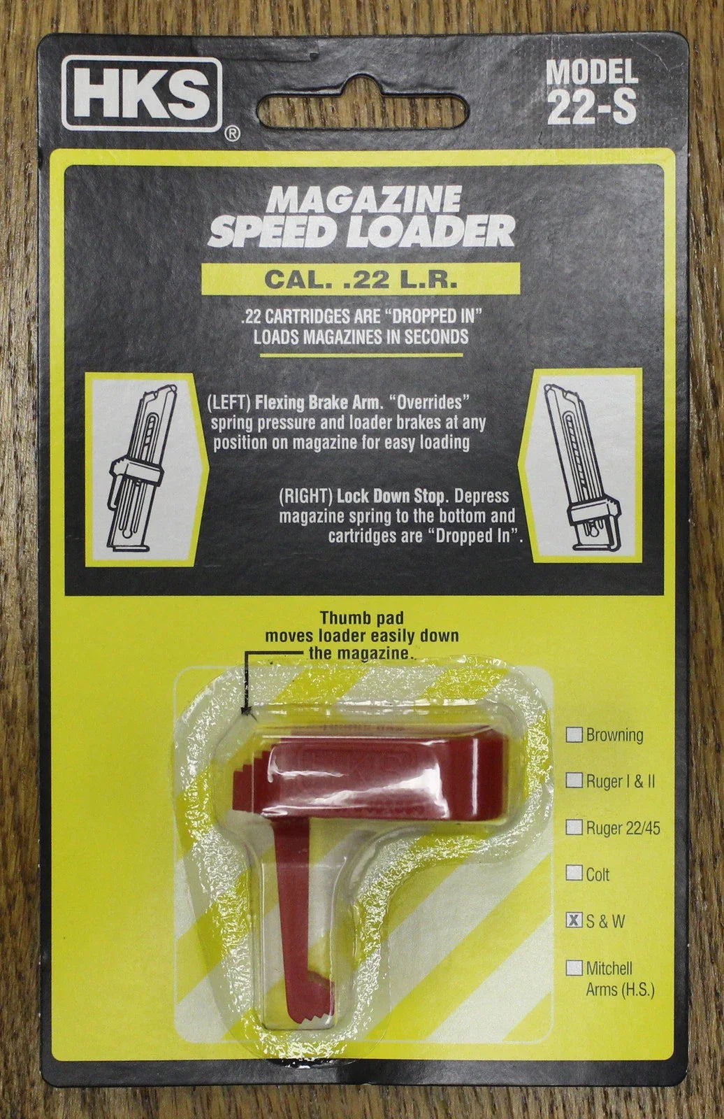 HKS 22-S .22 LR Magazine Speedloader - S&W 41/422/622 Series product image