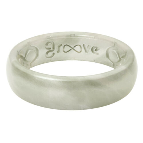 Groove Life - Silicone Ring - Solid Pearl - Thin - Ladies - Size 8