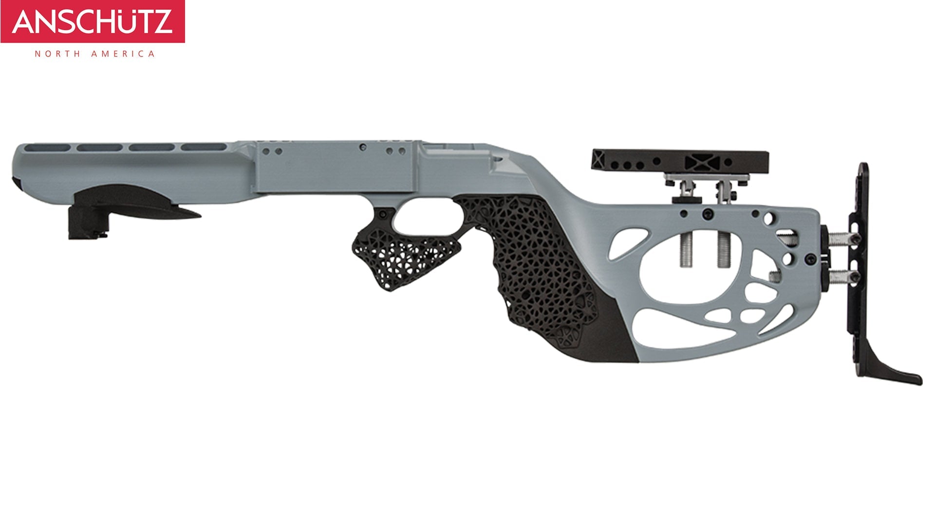 ANSCHÜTZ BIONIC left-hand biathlon stock showing lattice grip