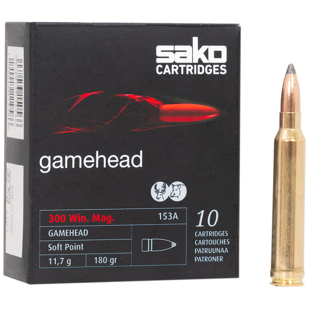 Sako Gamehead .300 Win Mag 180gr Soft Point Ammunition – 10 Rounds