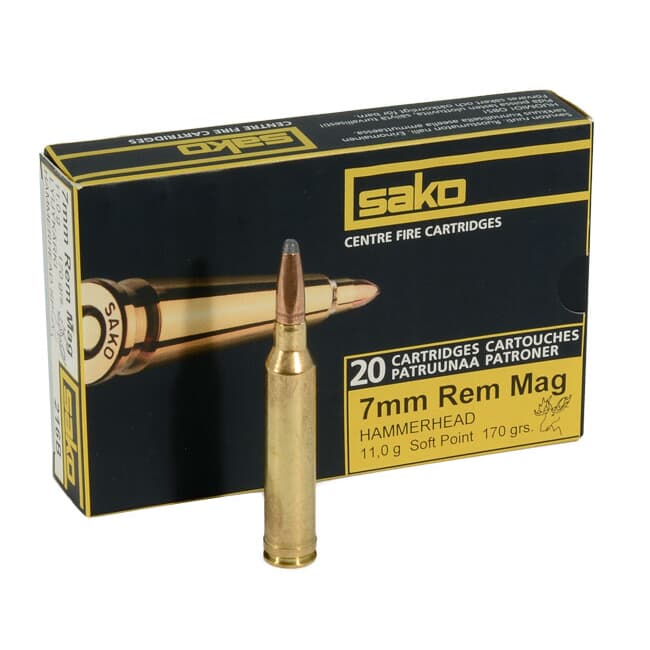 Sako Hammerhead 7mm Rem Mag 170gr Bonded Soft Point Ammunition – 20 Rounds