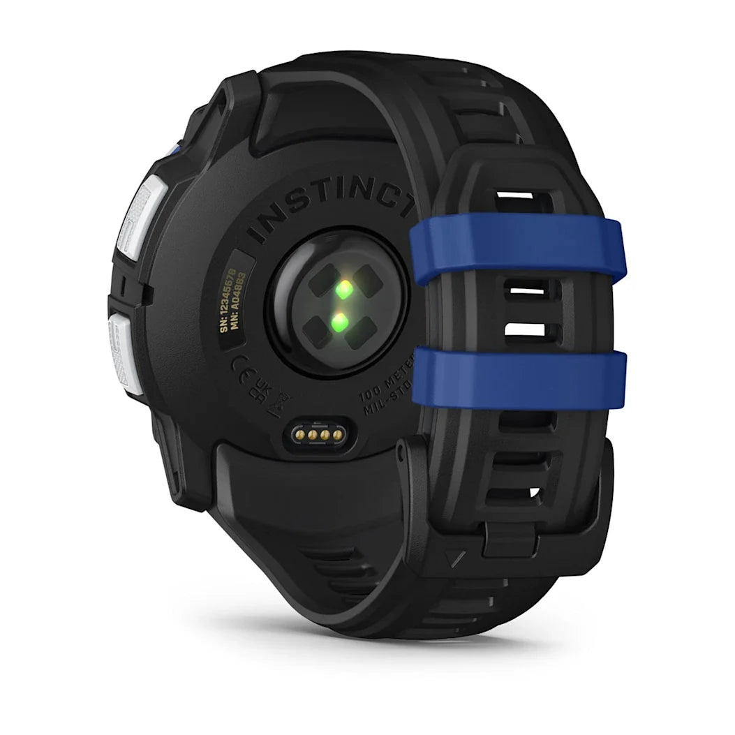Garmin Instinct 3 – 50 mm Solar Whitestone with Black / Bolt Blue Band