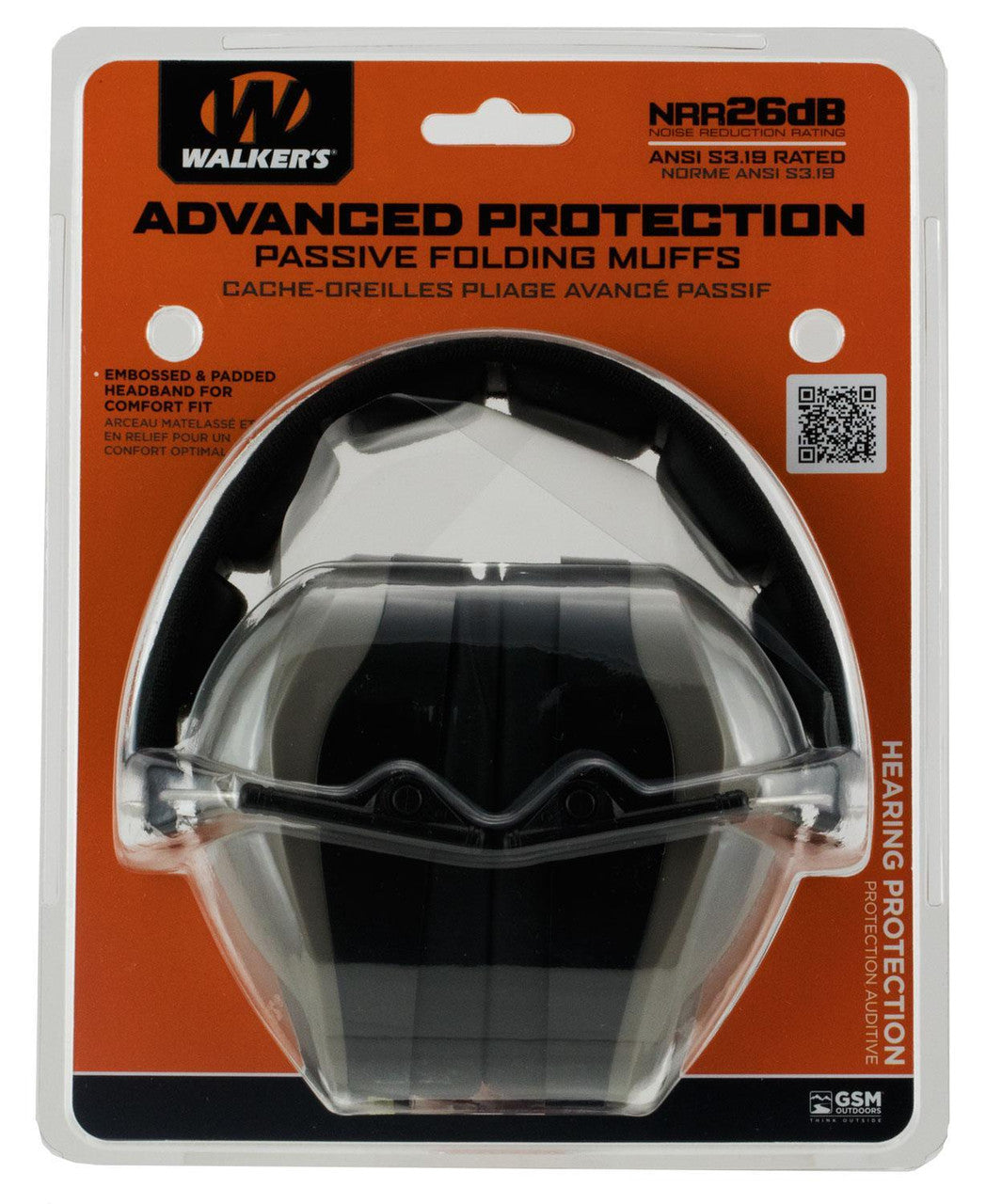 WALKERS DUAL COLOUR PASSIVE MUFF FLAT BLACK/ARK EARTH