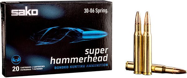 Sako Super Hammerhead .30-06 Springfield Bonded Soft Point Ammunition – 20 Rounds