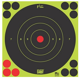 PROSHOT PEEL & STICK BULLS EYE SPLATTER SHOT TARGET