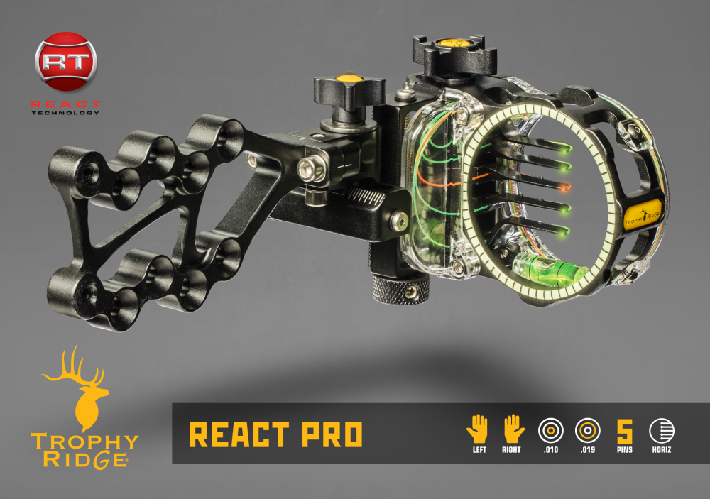 Trophy Ridge React® Pro Bow Sight - Black / Right Hand / .019