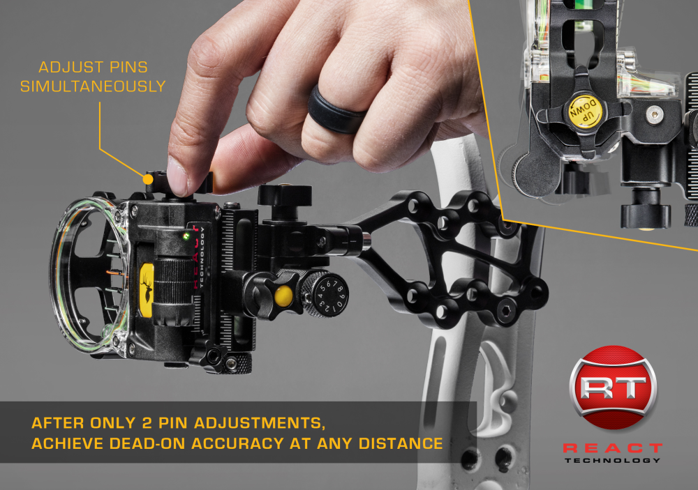Trophy Ridge React® Pro Bow Sight - Black / Left Hand / .019