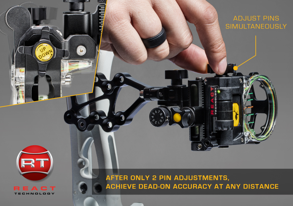 Trophy Ridge React® Pro Bow Sight - Black / Right Hand / .019
