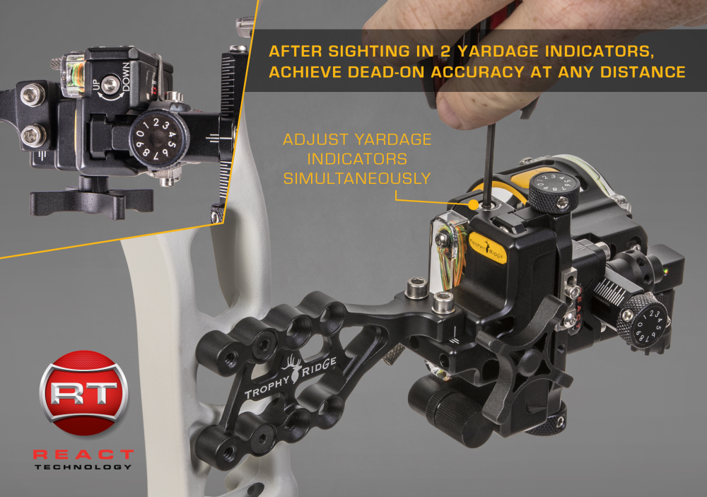Trophy Ridge React® Trio Pro Bow Sight - Right Hand / .019