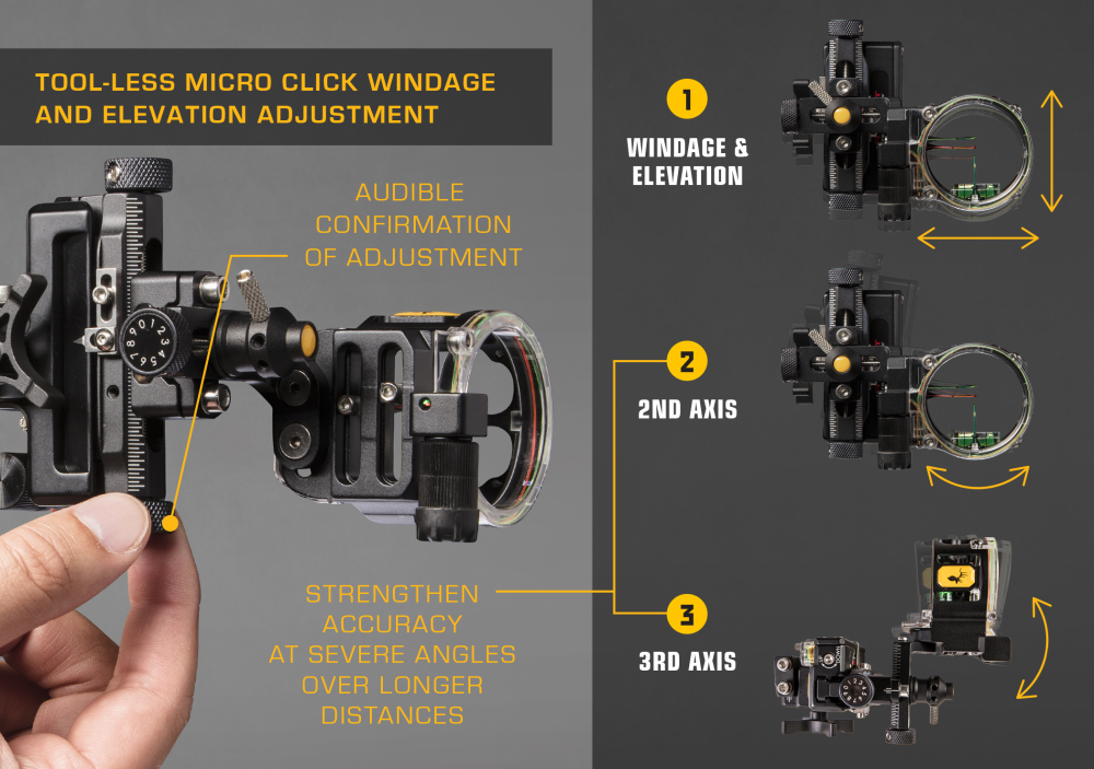Trophy Ridge React® Trio Pro Bow Sight - Right Hand / .019