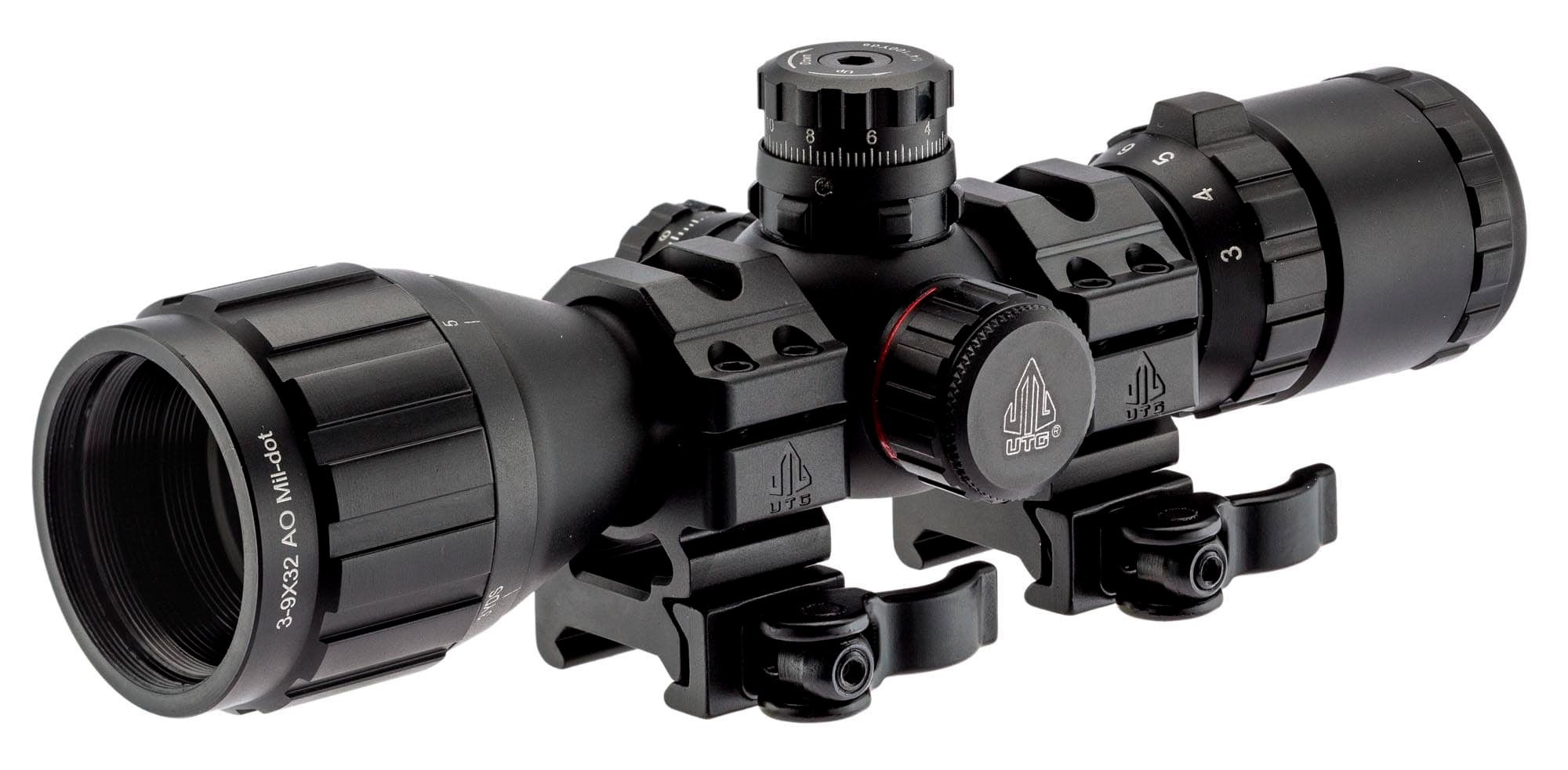UTG BugBuster 3-9x32 AO Red/Green Mil-Dot Scope
