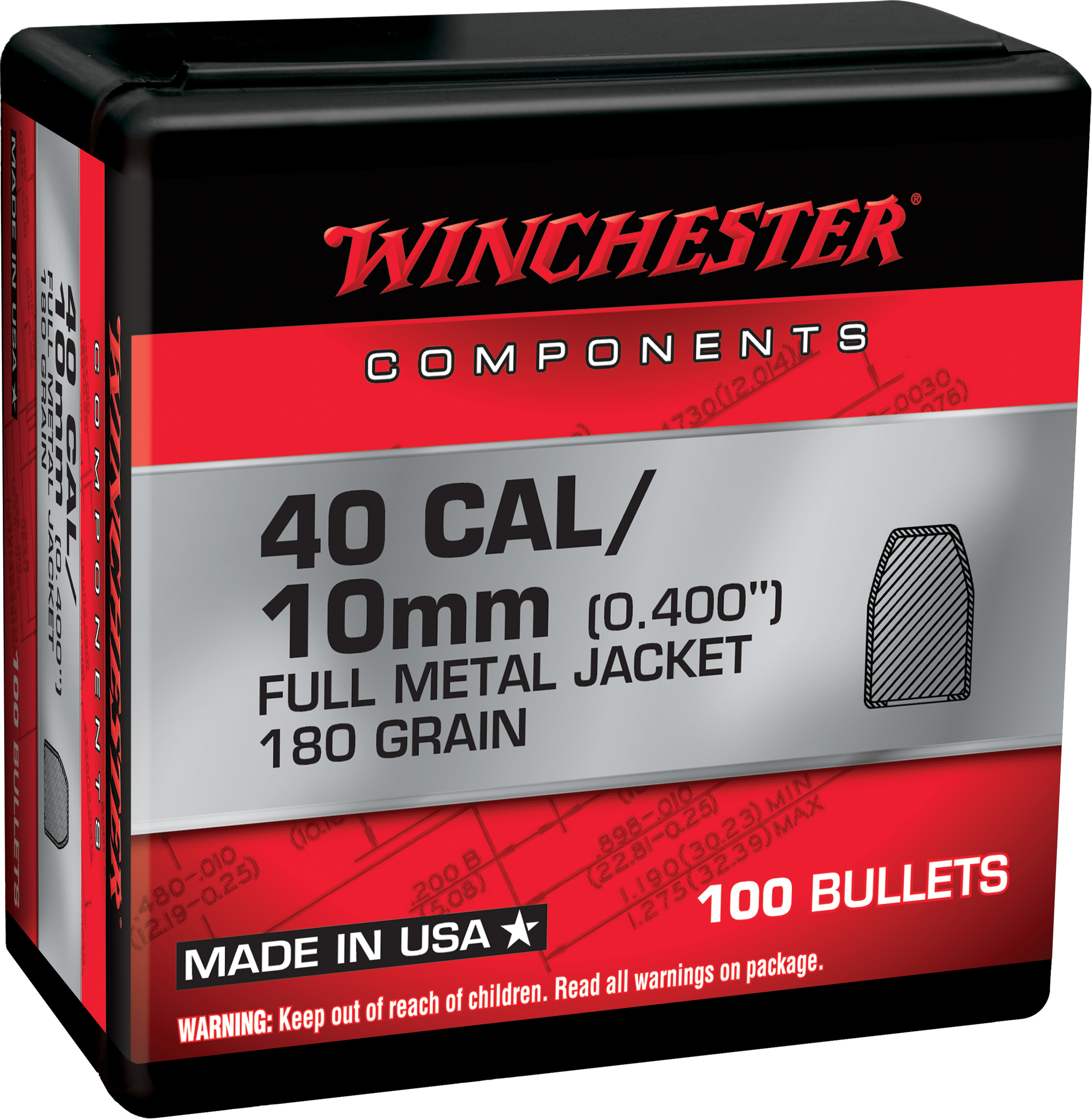 Winchester .451 230gr Jacketed Hollow Point Bullets - 500 Count