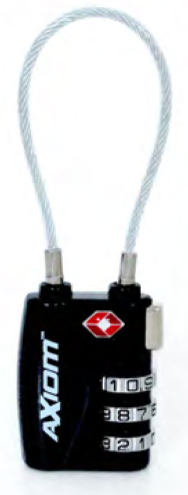 Axiom XCL9 TSA-Accepted Combination Cable Lock