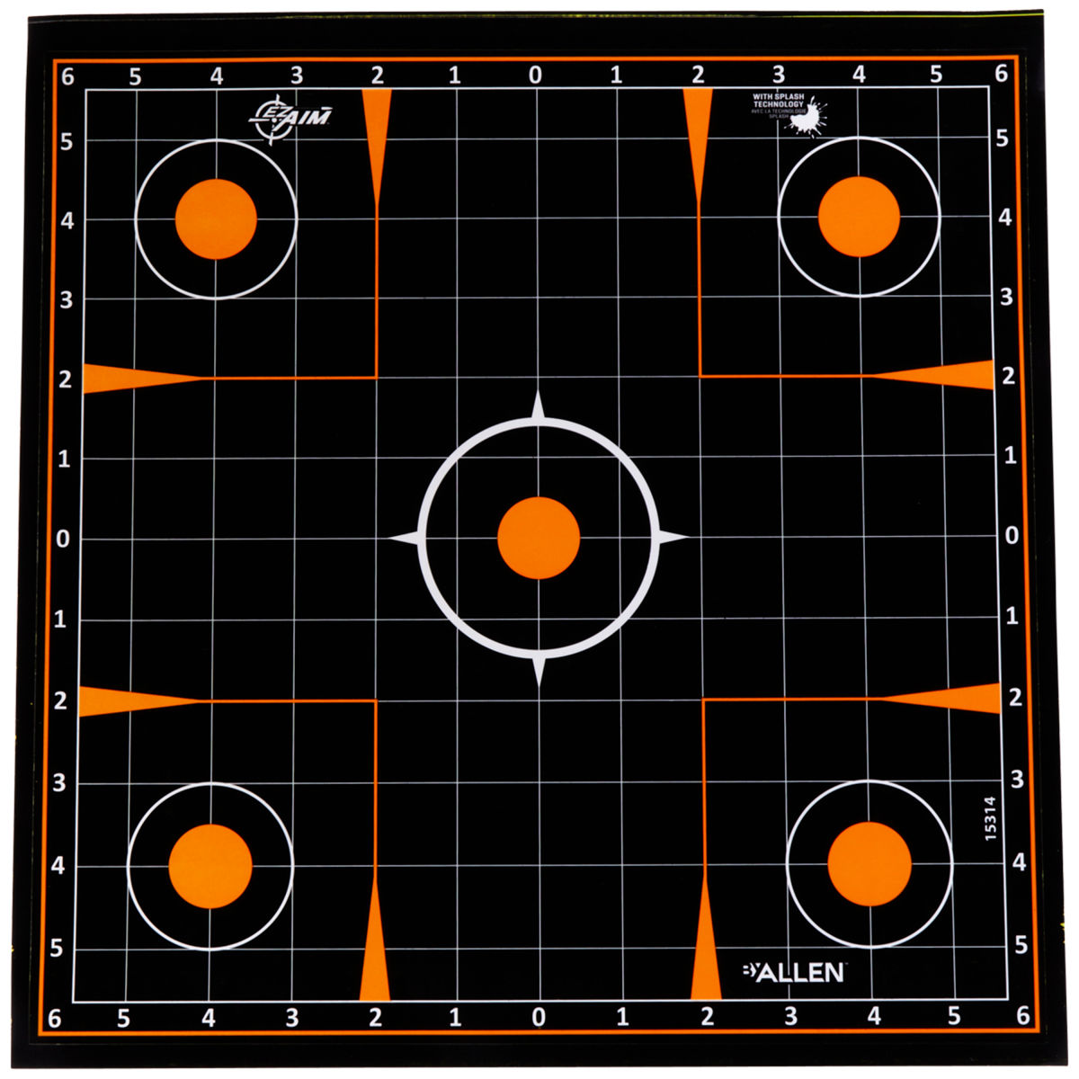 Allen EZ Aim Splash Adhesive Sight Grid 12 X 12 5 Pack